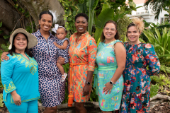Angie Camacho, Tameira Williams with her baby Avery, Ruth Morency, Yesica Nino, Illeny Farese